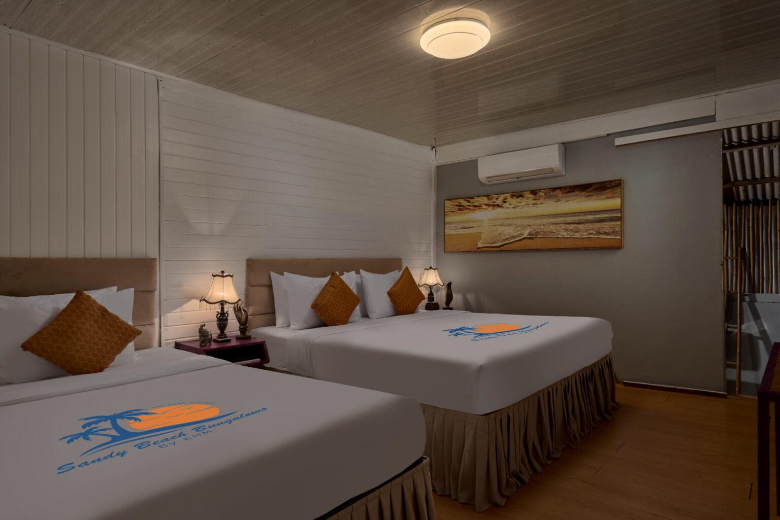 Family Bungalow Beach Front - night